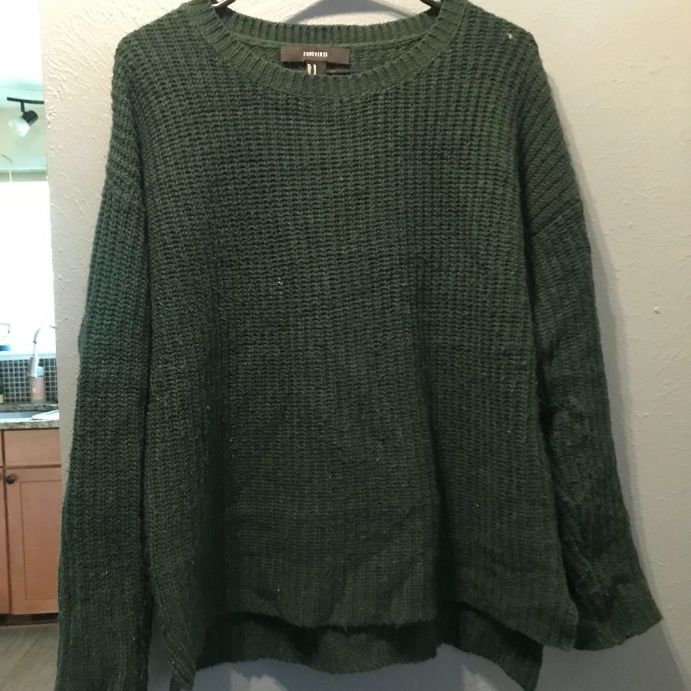 Baggy, Comfortable Green Sweater